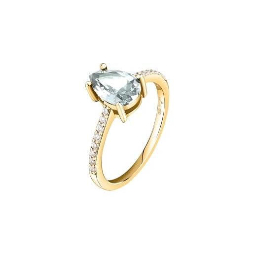 Morellato tesori saiw210010 - anello da donna, 925% argento riciclato, con zirconia cubica, 925% argento riciclato, zirconia cubica