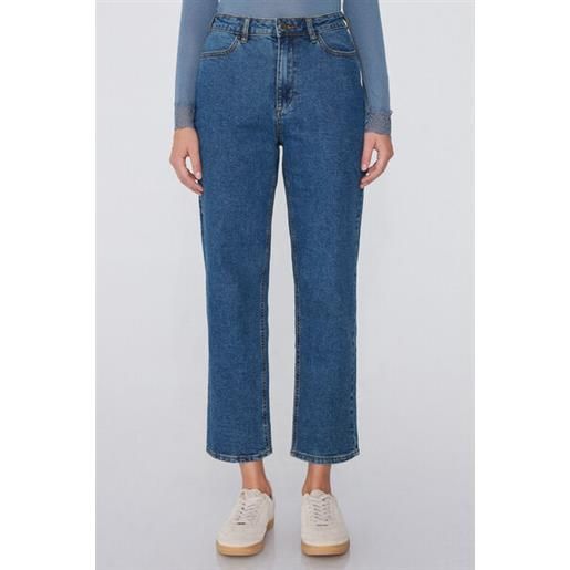 Tezenis jeans vita alta denim dritto con tasche donna blu