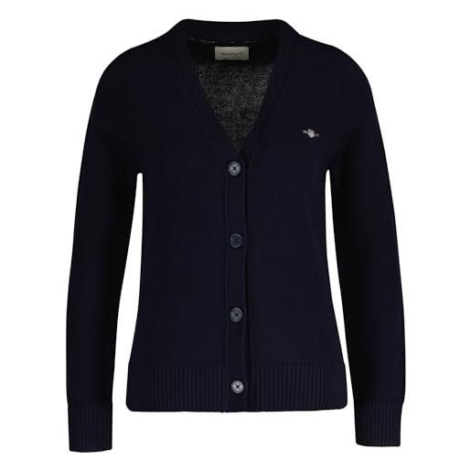 GANT cardigan in cotone classico maglione, crema, s donna