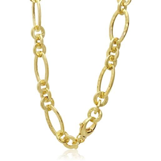COOLSTEELANDBEYOND Collana Lariat A Y Con Zirconi – Oro, Catena Lunga Regolabile 42-47 Cm, Elegante