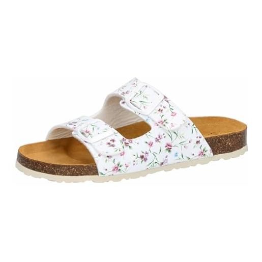 Lico bioline platino, sabot donna, bianco multicolore, 39 eu