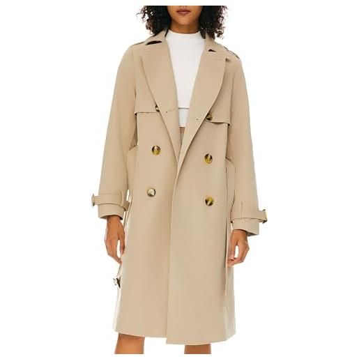 OROLAY trench lungo da donna con cintura trench leggero doppiopetto con spolverino