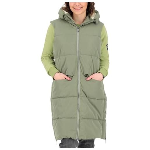 Giga.dx gilmour-gilet lungo wmn trapuntato, verde oliva chiaro, 50 donna