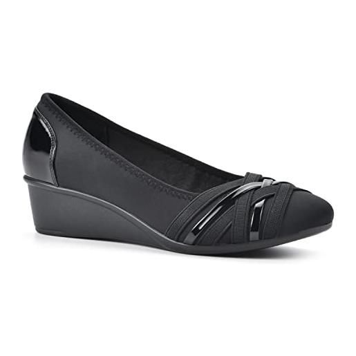 CLIFFS BY WHITE MOUNTAIN bowie, scarpe décolleté donna, nylon nero, 38.5 eu