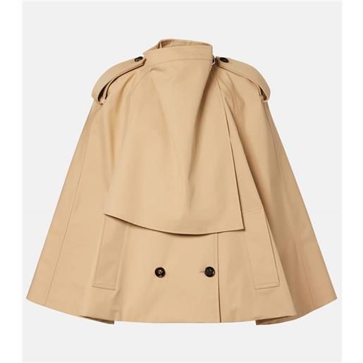 Burberry mantella doppiopetto in cotone