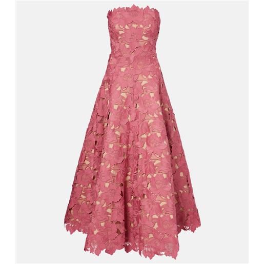 Oscar de la Renta abito lungo in pizzo guipure