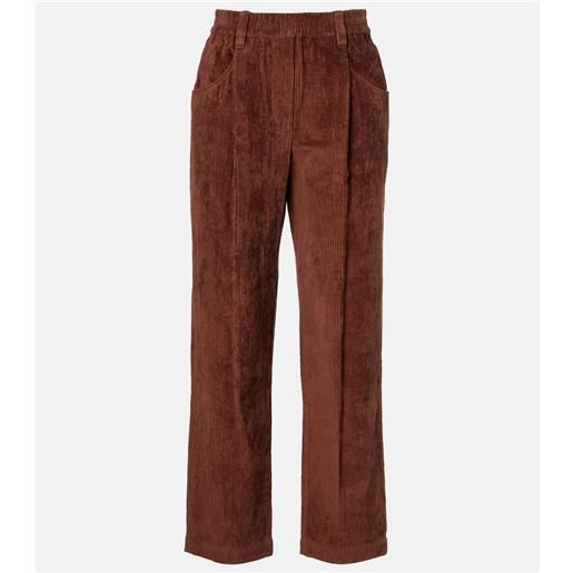 Brunello Cucinelli pantaloni a gamba larga in velluto a coste di cotone