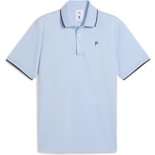 PUMA polo da golf PUMA x palm tree crew da uomo, abbigliamento, blu, m