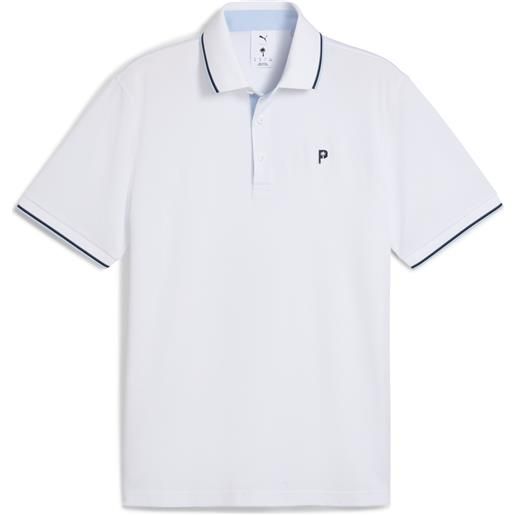 PUMA polo da golf PUMA x palm tree crew da uomo, abbigliamento, bianco, m