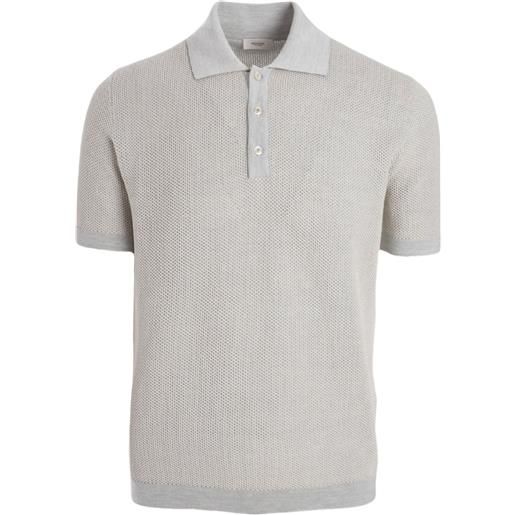 Agnona polo in maglia - grigio