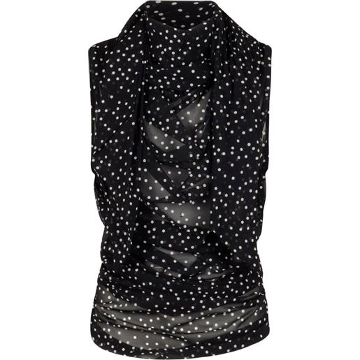 Magda Butrym blusa a pois - nero