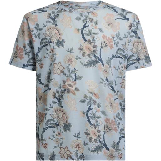 ETRO t-shirt a fiori - blu