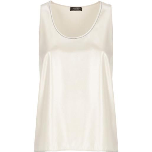 Peserico top in crêpe di seta - toni neutri