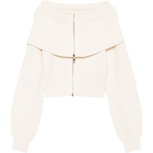 Elisabetta Franchi cardigan con zip - toni neutri