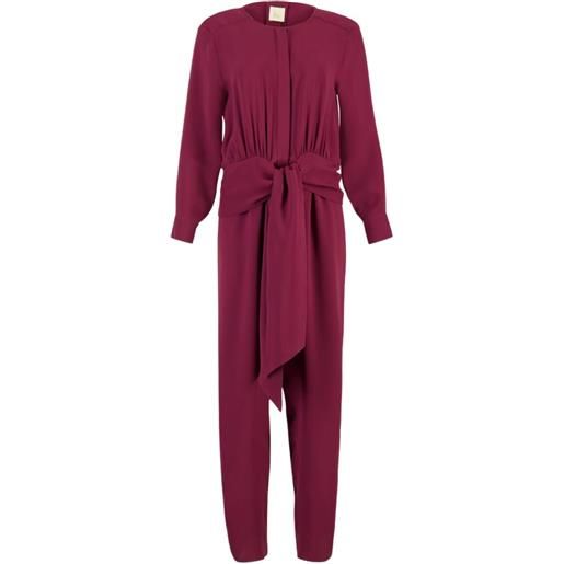 PAULA tuta intera con cintura - viola