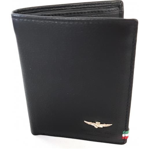 Aeronautica Militare portafoglio verticale Aeronautica Militare in pelle linea flag nero am105