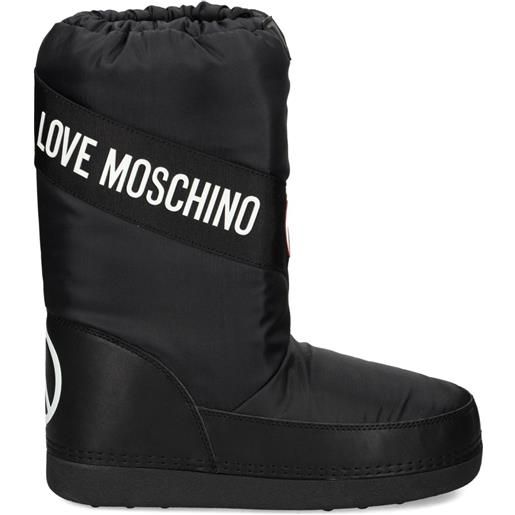 Love Moschino stivali da neve con logo - nero