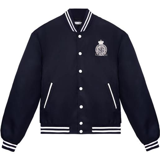 Sporty & Rich bomber con ricamo royal club - blu