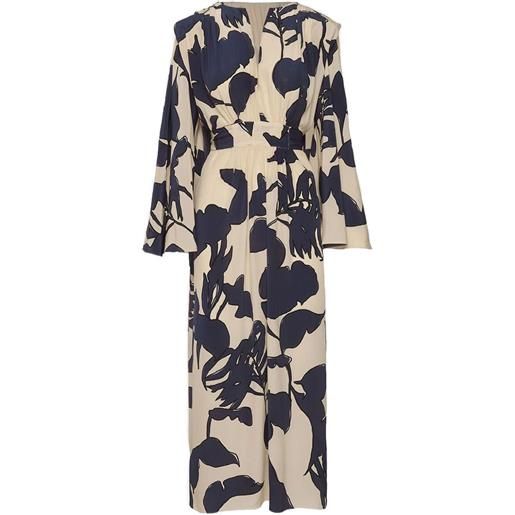 Johanna Ortiz chemisier midi a fiori - toni neutri