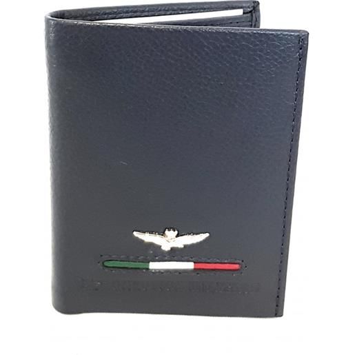 Aeronautica Militare portacarte e biglietti da visita in pelle Aeronautica Militare linea fighter 154 blu