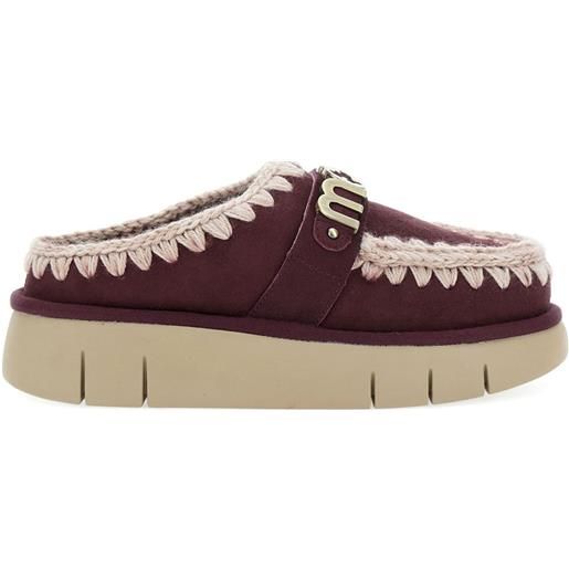 Mou mules con plateau - rosso