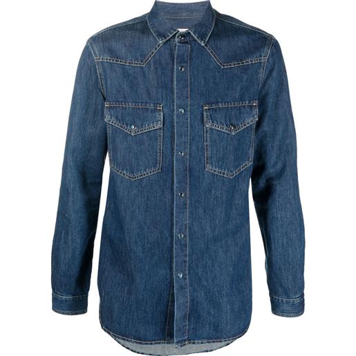 Valentino Garavani camicia denim a maniche lunghe - blu