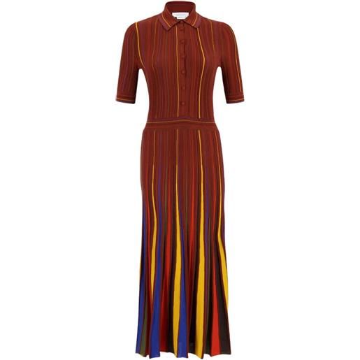Gabriela Hearst abito midi calypso a righe - rosso