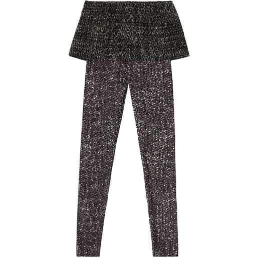 Diesel leggings con inserti - grigio