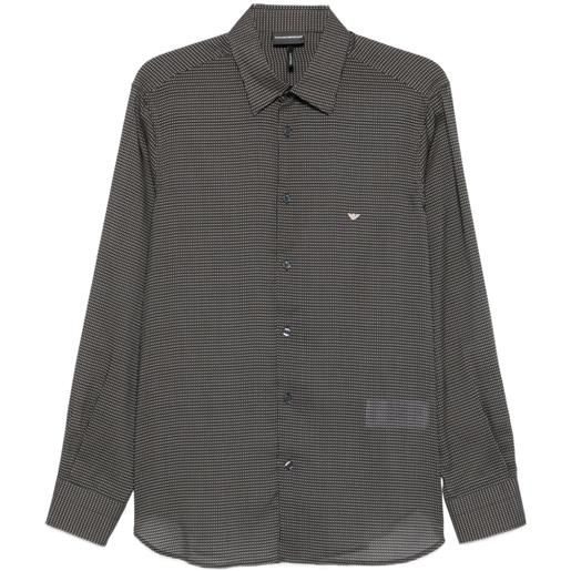 Emporio Armani camicia a maniche lunghe - nero
