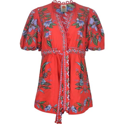 FARM Rio tuta intera a fiori - rosso