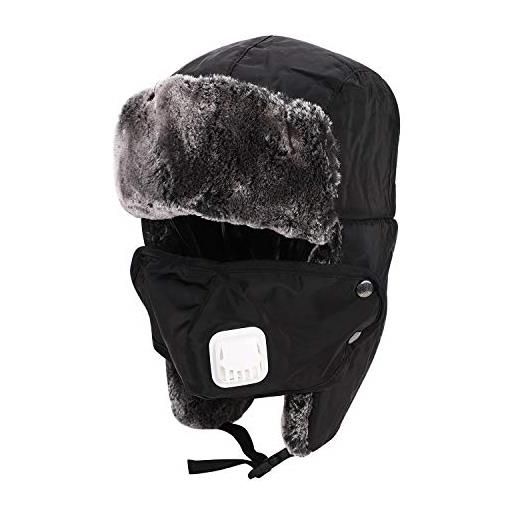haozaikeji cappello da caccia per bambini russo ushanka in pelliccia sintetica bomber cappello da caccia ragazzi ragazze ispessito sci pattinaggio cappello invernale cappello aviatore pilota cappello antivento
