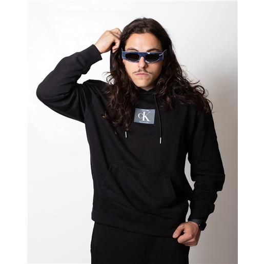 Calvin Klein felpa Calvin Klein con cappuccio e stampa in rilievo uomo
