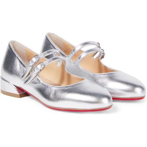 Christian Louboutin Kids ballerine jane fille in pelle