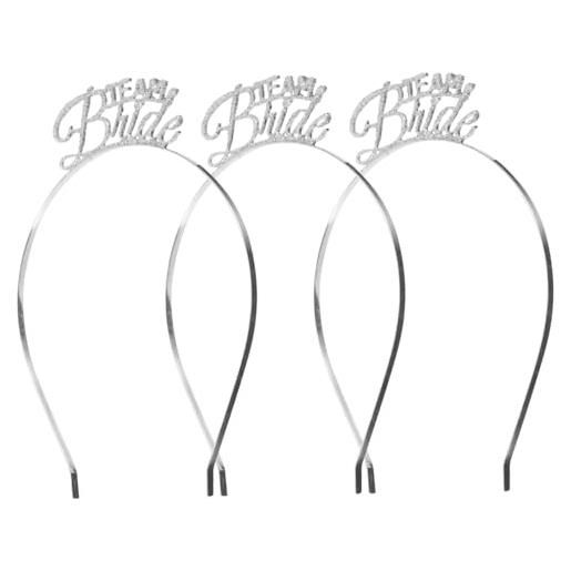 Garneck fascia per chioma da donna 3 pezzi in copricapo per feste singole decorazioni per chioma addio al nubilato accessori per party props