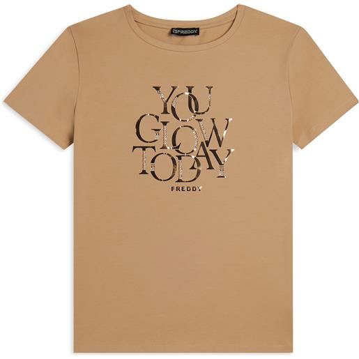 Freddy t-shirt con strass "you glow today"