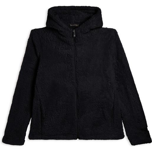 Freddy felpa in pile sherpa con cappuccio e zip