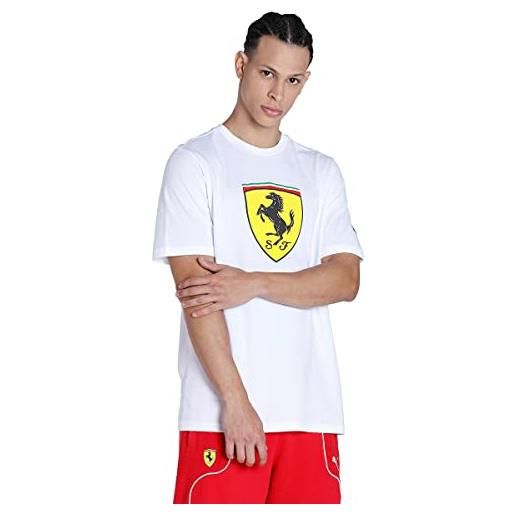 PUMA t-shirt scuderia ferrari big shield da uomo xl white