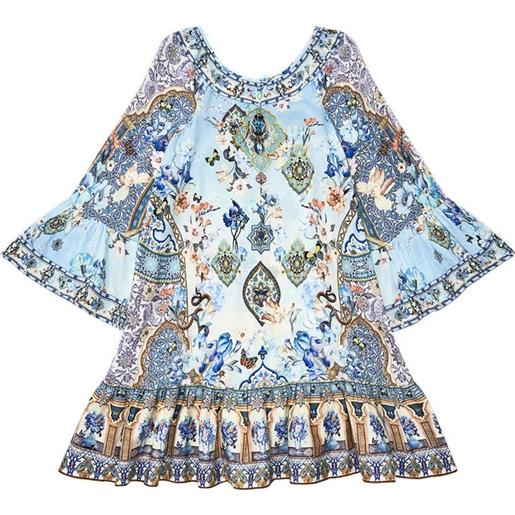 Camilla Kids abito con maniche a campana - blu