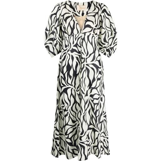 Cala de la Cruz abito con scollo a v - toni neutri