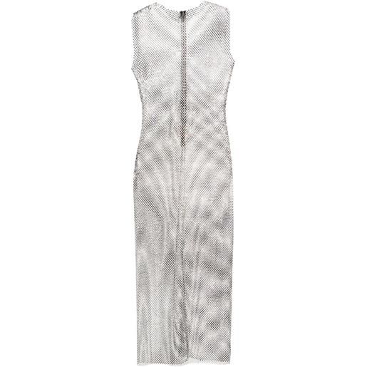 Philosophy Di Lorenzo Serafini abito lungo con strass - effetto metallizzato