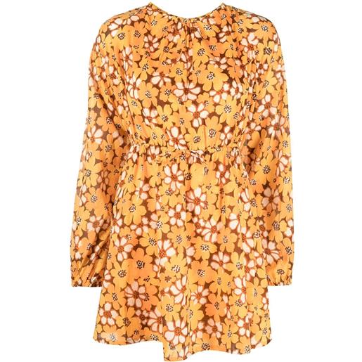 Faithfull the Brand abito a fiori li reni - arancione