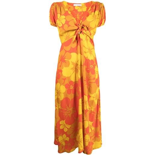 Faithfull the Brand abito corto a fiori mailee - giallo
