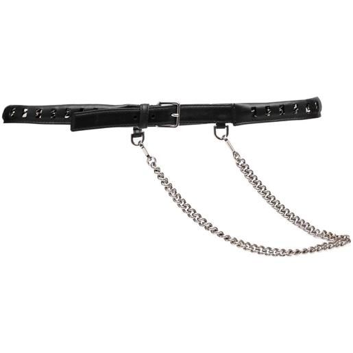 Alexander McQueen cintura con catena - nero