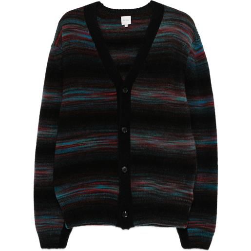 Paul Smith cardigan a righe - nero