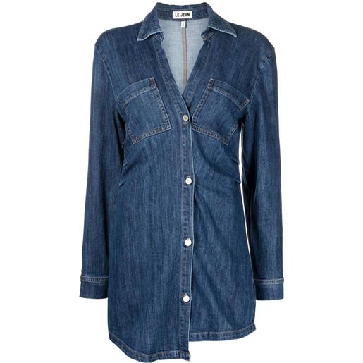 Le Jean abito eliza con scollo a v - blu