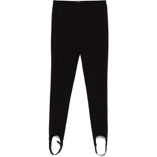 Tibi leggings compact ultra elasticizzati con staffa - nero