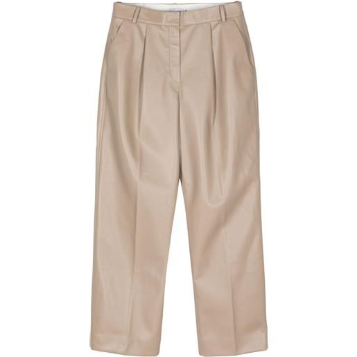 Calvin Klein pantaloni dritti con pieghe - toni neutri