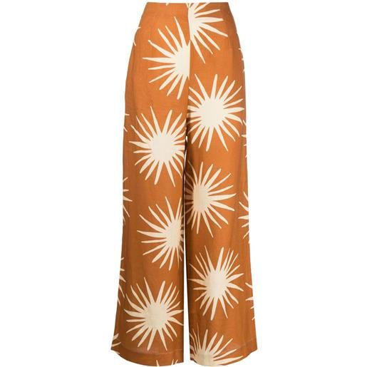 Cala de la Cruz pantaloni toya - marrone