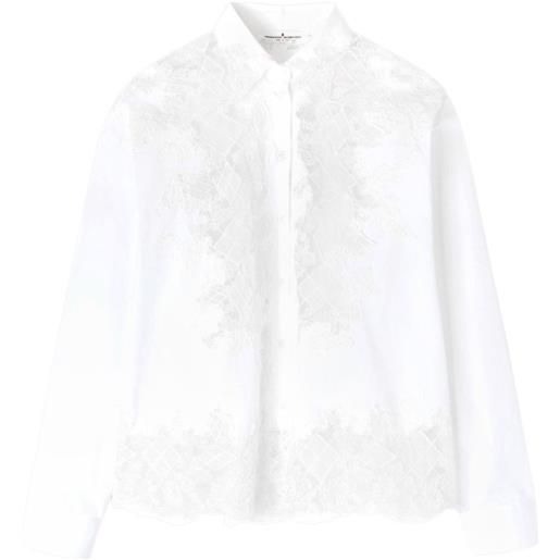 Ermanno Scervino camicia con inserti in pizzo - bianco