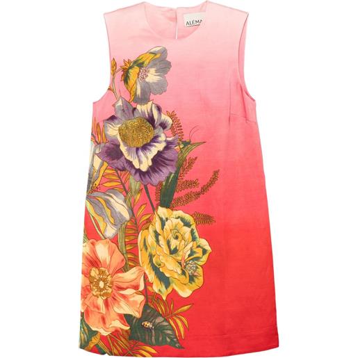 ALEMAIS abito corto inez a fiori - rosa